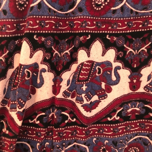 Vintage Indian Block Print Wrap Skirt - Picture 3 of 10